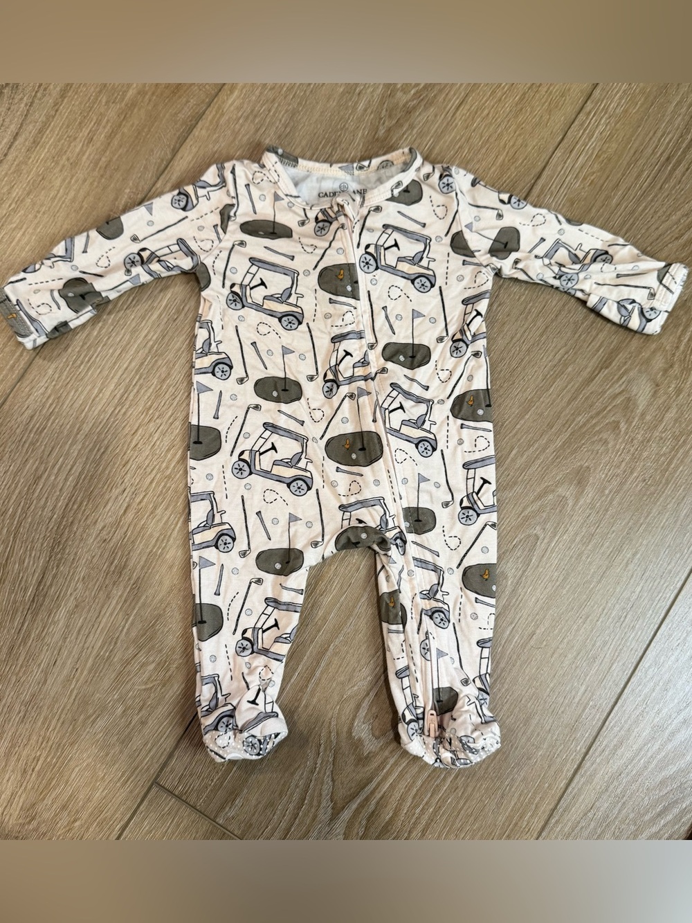 Caden Lane Zipper Footie // Golf // Newborn